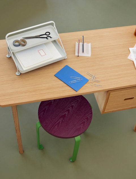 Hübsch Smile Stool Burgundy/Green