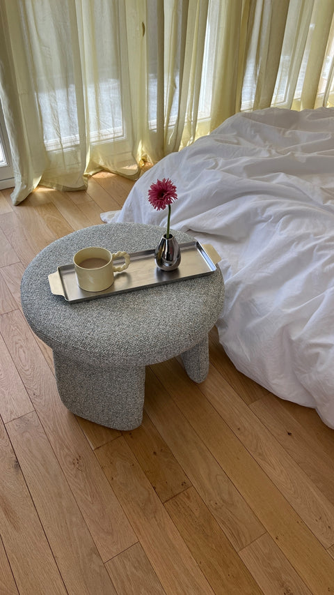 Hübsch Rocco Pouffe Light Green