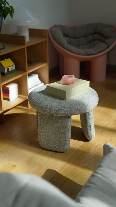 Hübsch Rocco Pouffe Light Green