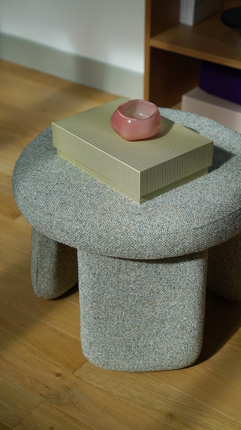 Hübsch Rocco Pouffe Light Green