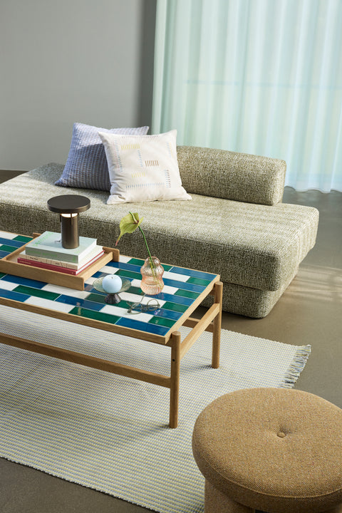 Hübsch Rocco Pouffe Ochre