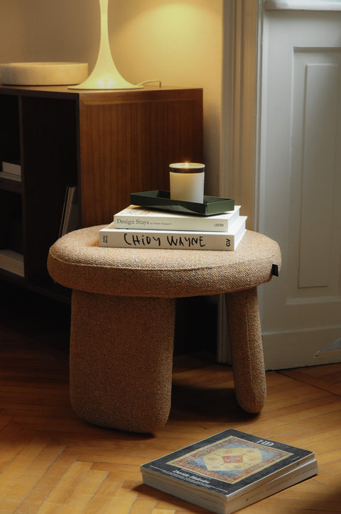Hübsch Rocco Pouffe Ochre
