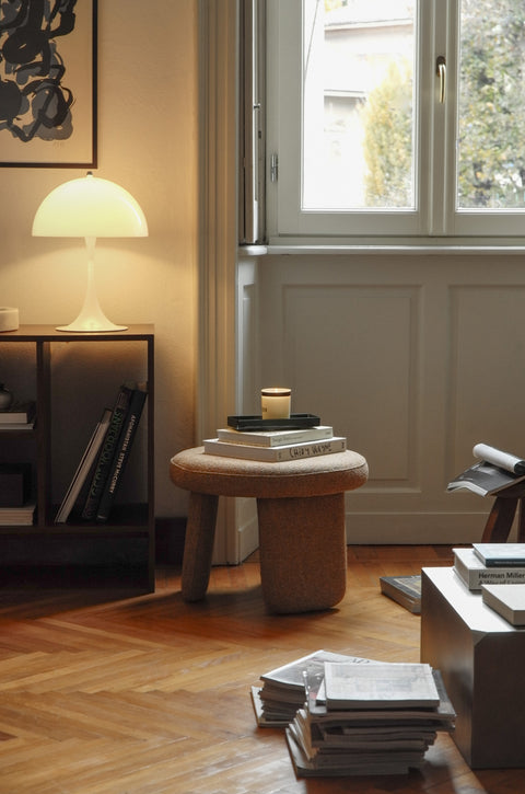 Hübsch Rocco Pouffe Ochre