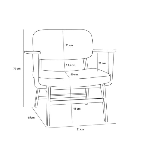 Hübsch Haze Lounge Chair Dark Brown
