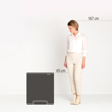 Brabantia Bo Pedal Bin, 60 L - Matt Black