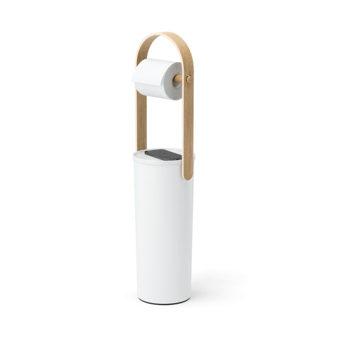 Umbra Bellwood Toilet Paper Holder & Reserve - White-Natural