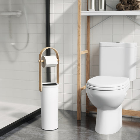 Umbra Bellwood Toilet Paper Holder & Reserve - White-Natural