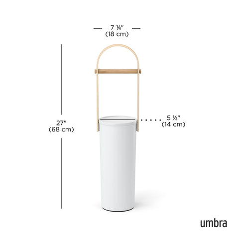 Umbra Bellwood Toilet Paper Holder & Reserve - White-Natural