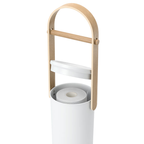 Umbra Bellwood Toilet Paper Holder & Reserve - White-Natural