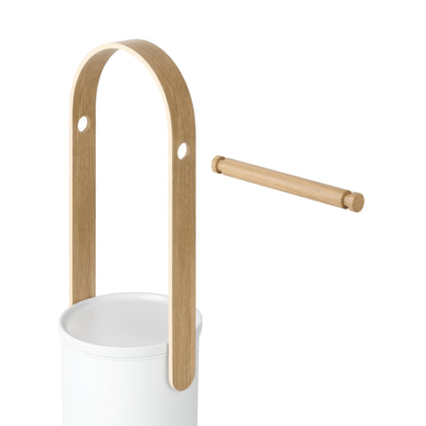 Umbra Bellwood Toilet Paper Holder & Reserve - White-Natural