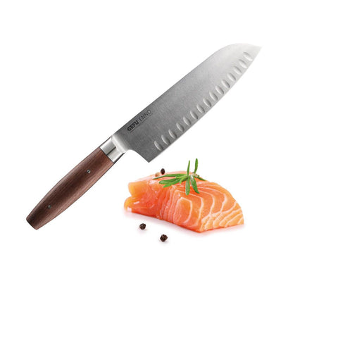 Gefu Santoku knife ENNO, 18 cm, scalloped edge