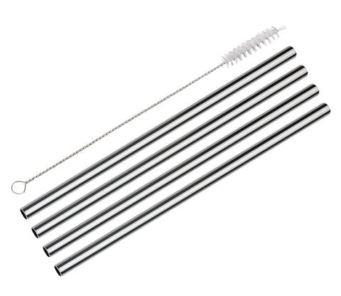 Cilio Stainless Steel Straws Straight 4 pcs.