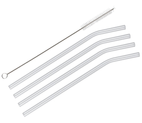 Cilio Glass Straws Curved 4 pcs.