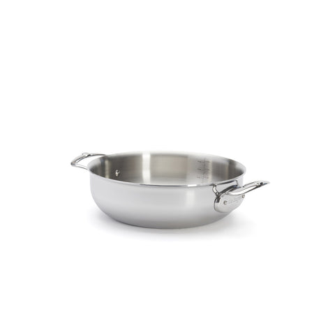 De Buyer Stainless steel riveted sauté-pan with lid AFFINITY Ø28cm