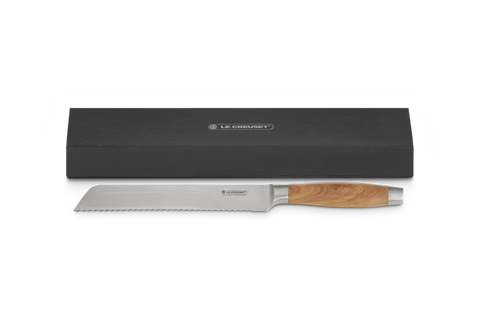 Le Creuset Bread Knife with Olive Wood Handle, 20 cm