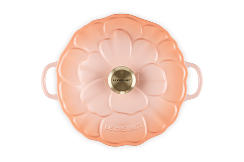 Le Creuset Tenxhere e cekët prej gize me lule - Pêche 26cm / 2.2 L