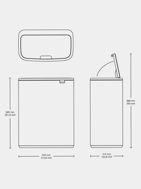 Kosh Mbeturinash Brabantia NewIcon me Pedale 30 Litra – Çelik Mat