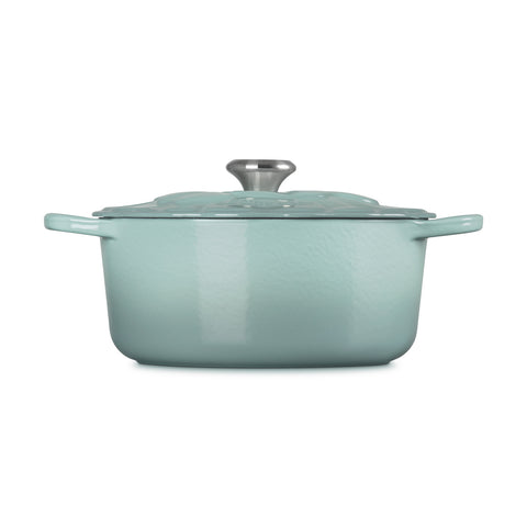 Le Creuset Cast Iron Petal Round Casserole  - Sea Salt 26 cm / 5.3 L
