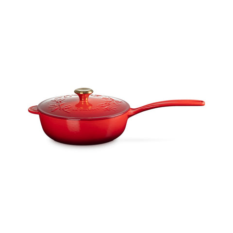 Le Creuset Holly Saucier Pan, 21 cm, Cerise