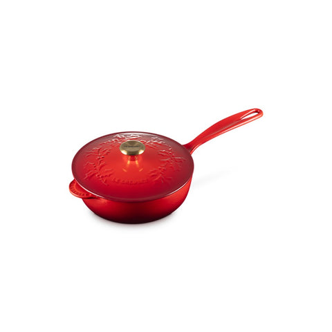 Le Creuset Holly Saucier Pan, 21 cm, Cerise