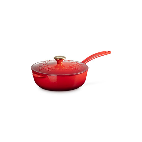 Le Creuset Holly Saucier Pan, 21 cm, Cerise
