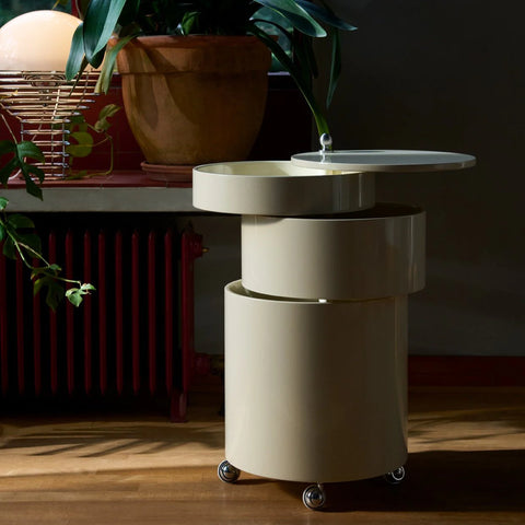 VERPAN Verner Panton Barboy Trolley, Glossy Creamy White