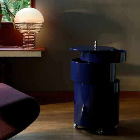 VERPAN Verner Panton Barboy Trolley, Glossy Deep Blue