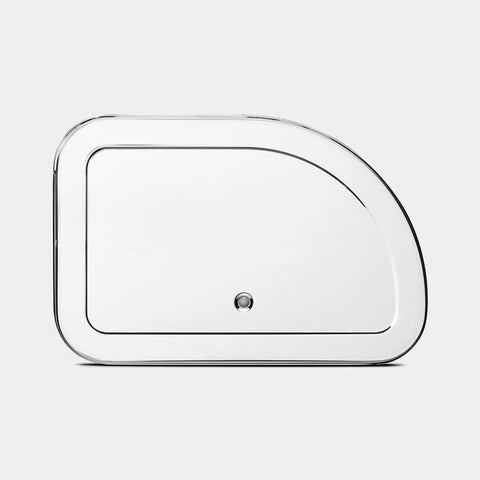 Kovë buke Brabantia me kapak të rrumbullakët, mesatare – e bardhë