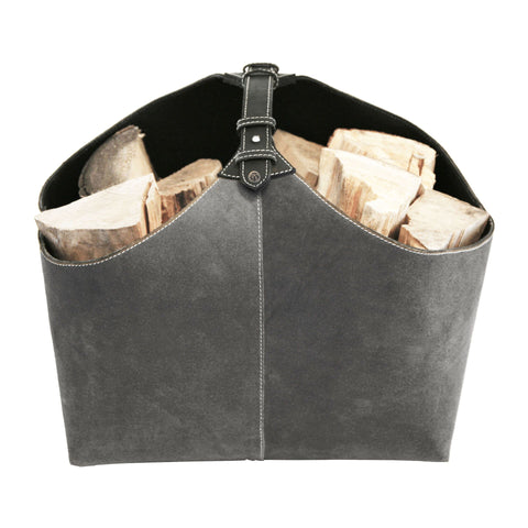 Ørskov Log Holder, Suede, Grey/Black