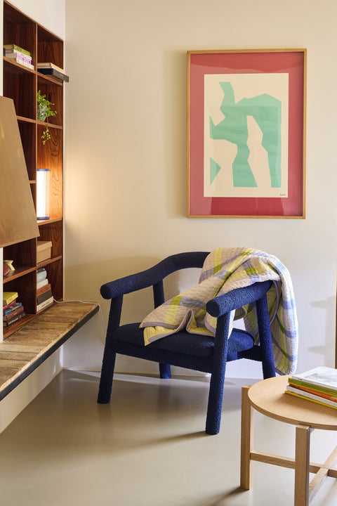 Hübsch Ouli Lounge Chair Dark Blue