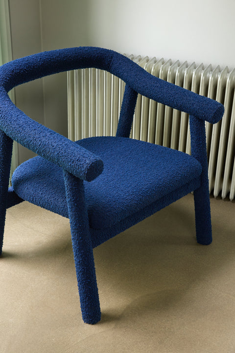 Hübsch Ouli Lounge Chair Dark Blue