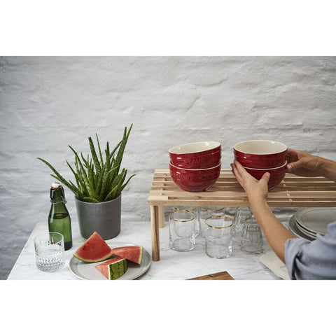 STAUB Ceramic Bowl Set, 14 cm, 4 Pieces, Cherry Red