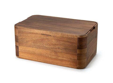 CONTINENTA Acacia Wood Bread Box