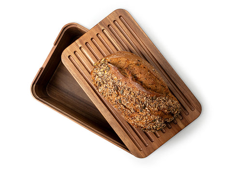 CONTINENTA Acacia Wood Bread Box