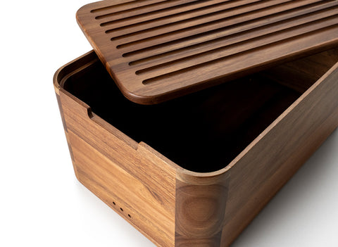 CONTINENTA Acacia Wood Bread Box