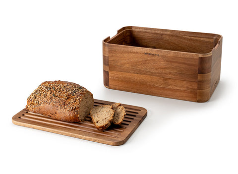 CONTINENTA Acacia Wood Bread Box