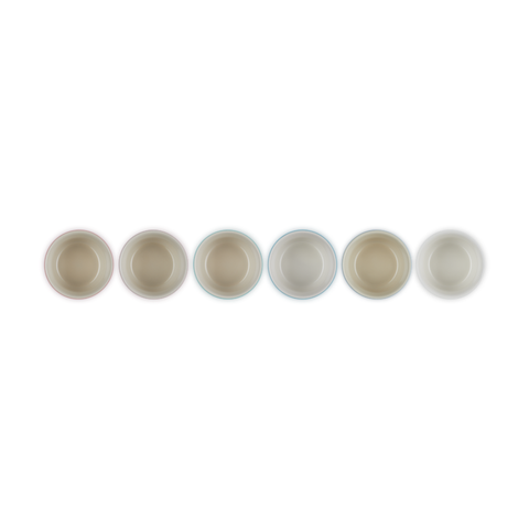 Le Creuset Stoneware Pastel Set of 6 Mini Ramekins - 0.1 L