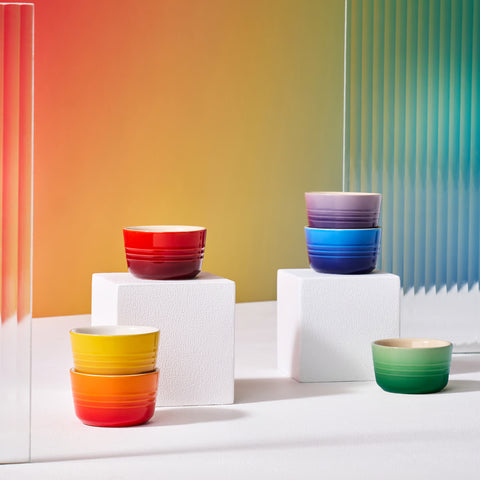 Set me 6 Ramekinë të Vegjël Rainbow prej Guri Le Creuset - 0.1 L