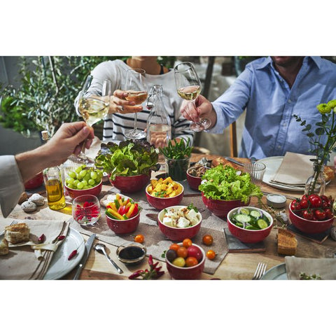 STAUB Ceramic Bowl Set, 14 cm, 4 Pieces, Cherry Red