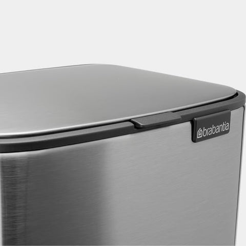 Kosh për plehrash Brabantia Bo Touch 36 litra – Çelik mat, rezistent ndaj gjurmëve të gishtërinjve