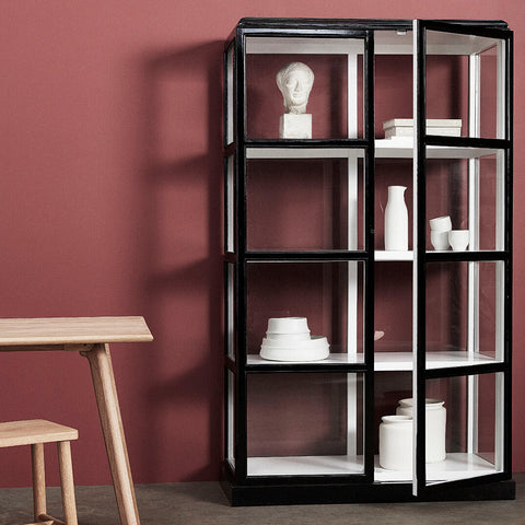 Hübsch Display Cabinet Black/White