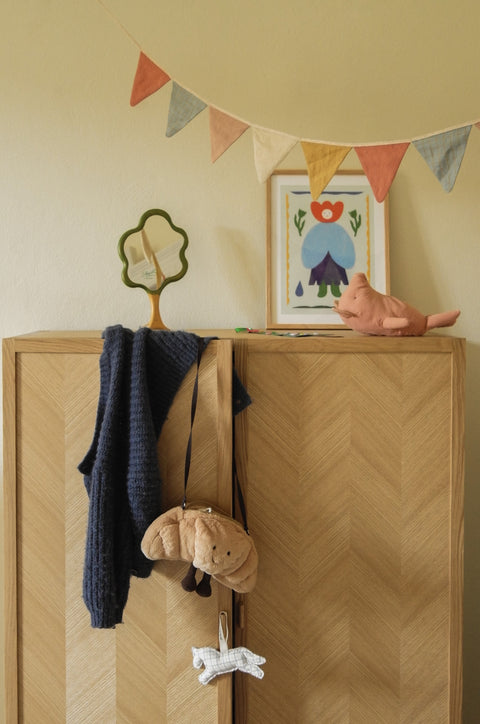 Hübsch Herringbone Wardrobe Medium Natural