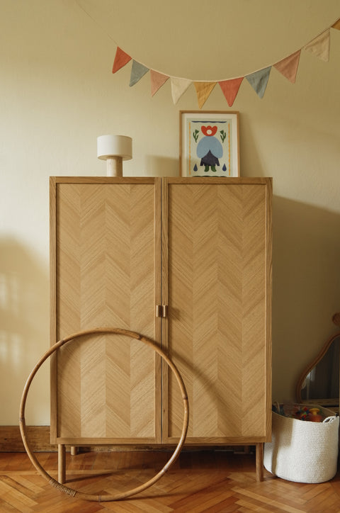 Hübsch Herringbone Wardrobe Medium Natural