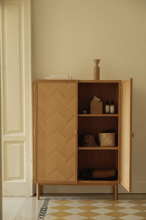 Hübsch Herringbone Wardrobe Medium Natural
