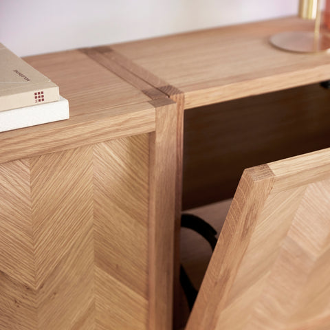 Hübsch Herringbone Shoe Cabinet Natural