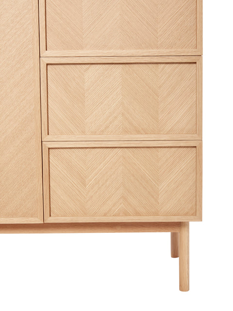 Hübsch Herringbone Wardrobe Large Natural