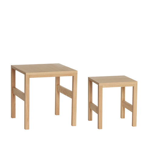 Hübsch Puzzle Side Table Natural (set of 2)