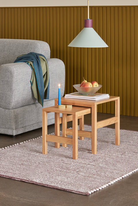 Hübsch Puzzle Side Table Natural (set of 2)