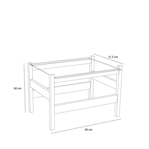 Hübsch Ledge Side Table Natural