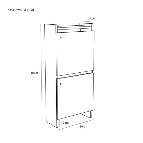 Hübsch Forma Shoe Cabinet Natural